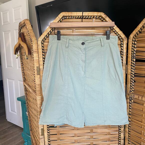 Energie by Currants Sage Green Cotton Skirt Ruffle Hem Women’s Size Large - Picture 1 of 7